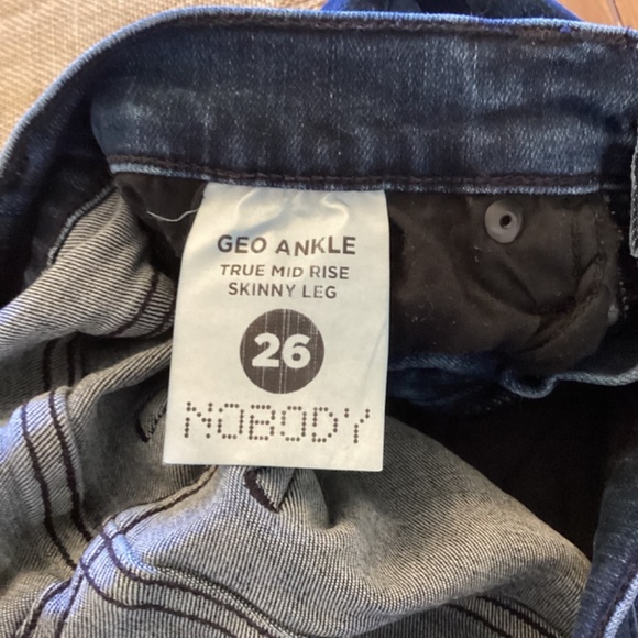 Nobody Geo Skinny True Mid Rise jeans size 26 NWT DArk Denim Stretch - Picture 8 of 9